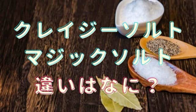 マジックソルト クレイジーソルト ほり にし｜マジックソルトとクレイジーソルトの違いは？使い方についても解説